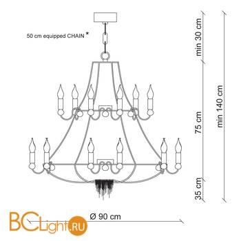 Люстра Patrizia Garganti Ontherocks PG001 - Схема